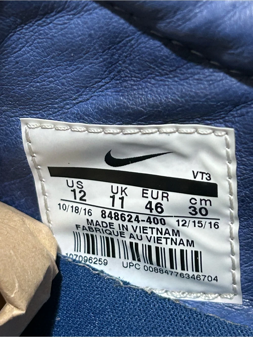 Size 12 Nike Air Max LD-Zero Blue Moon 848624-400